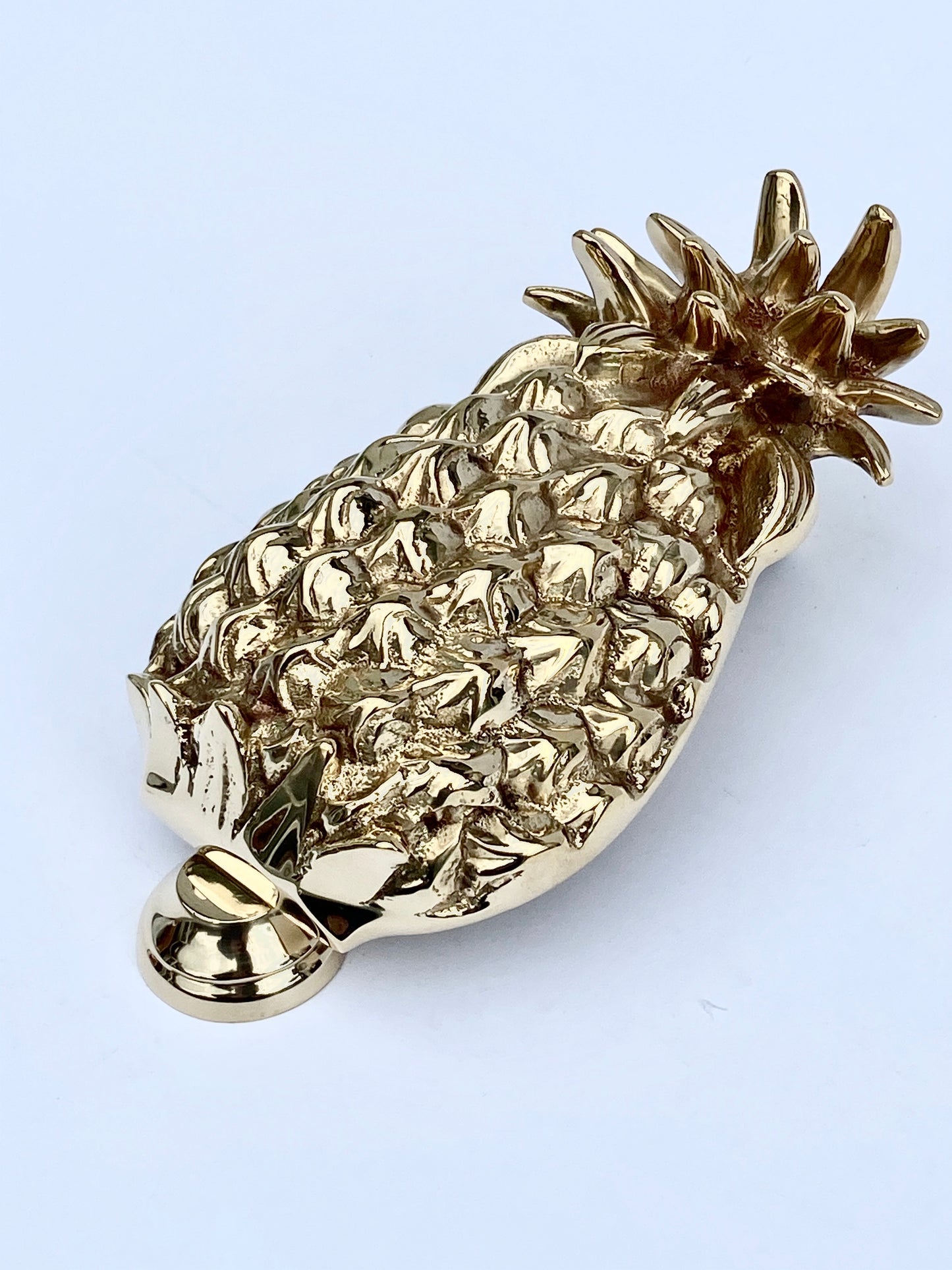 Large Pineapple Door Knocker - Polished Brass Gold Finish