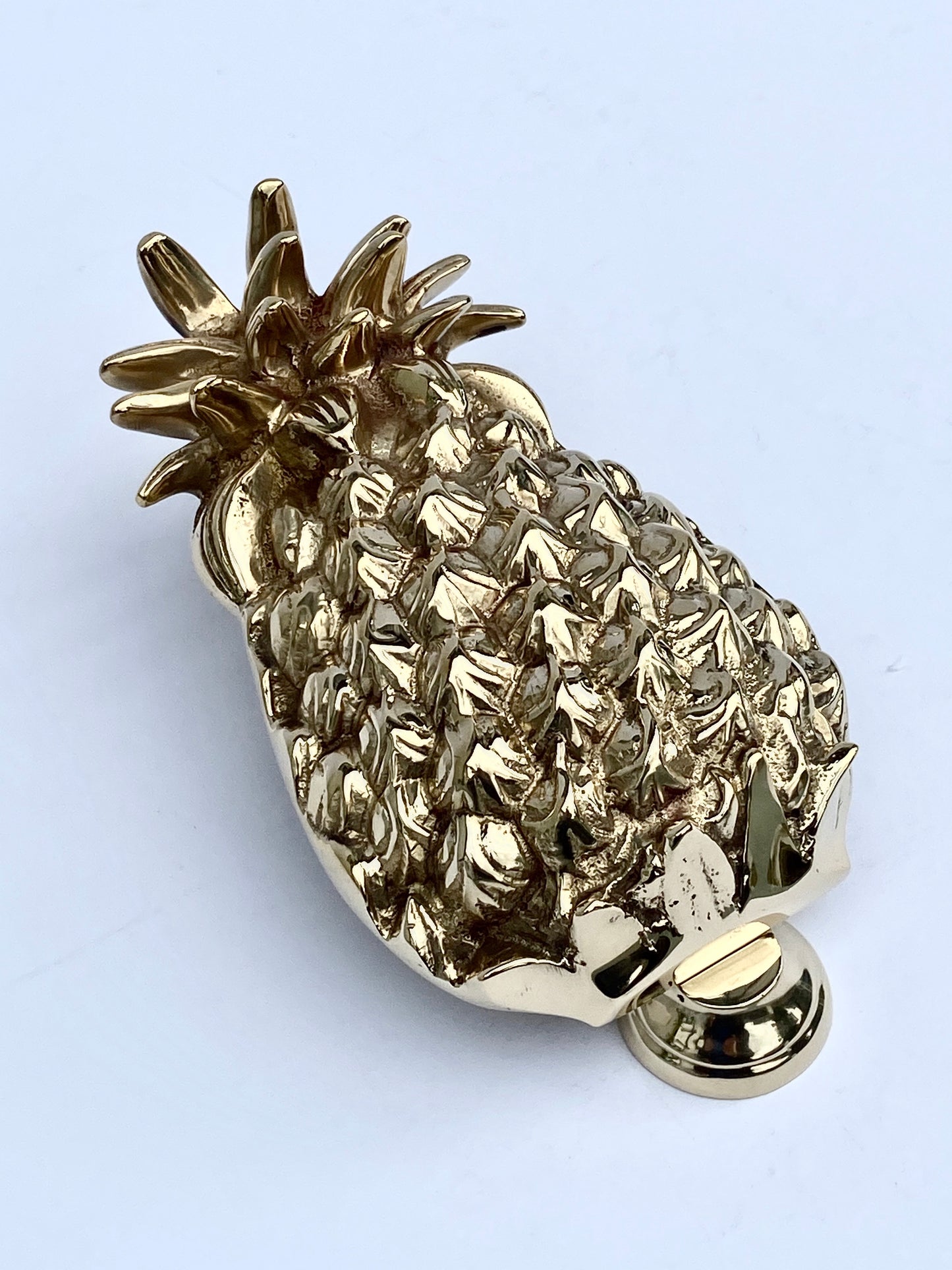 Large Pineapple Door Knocker - Polished Brass Gold Finish