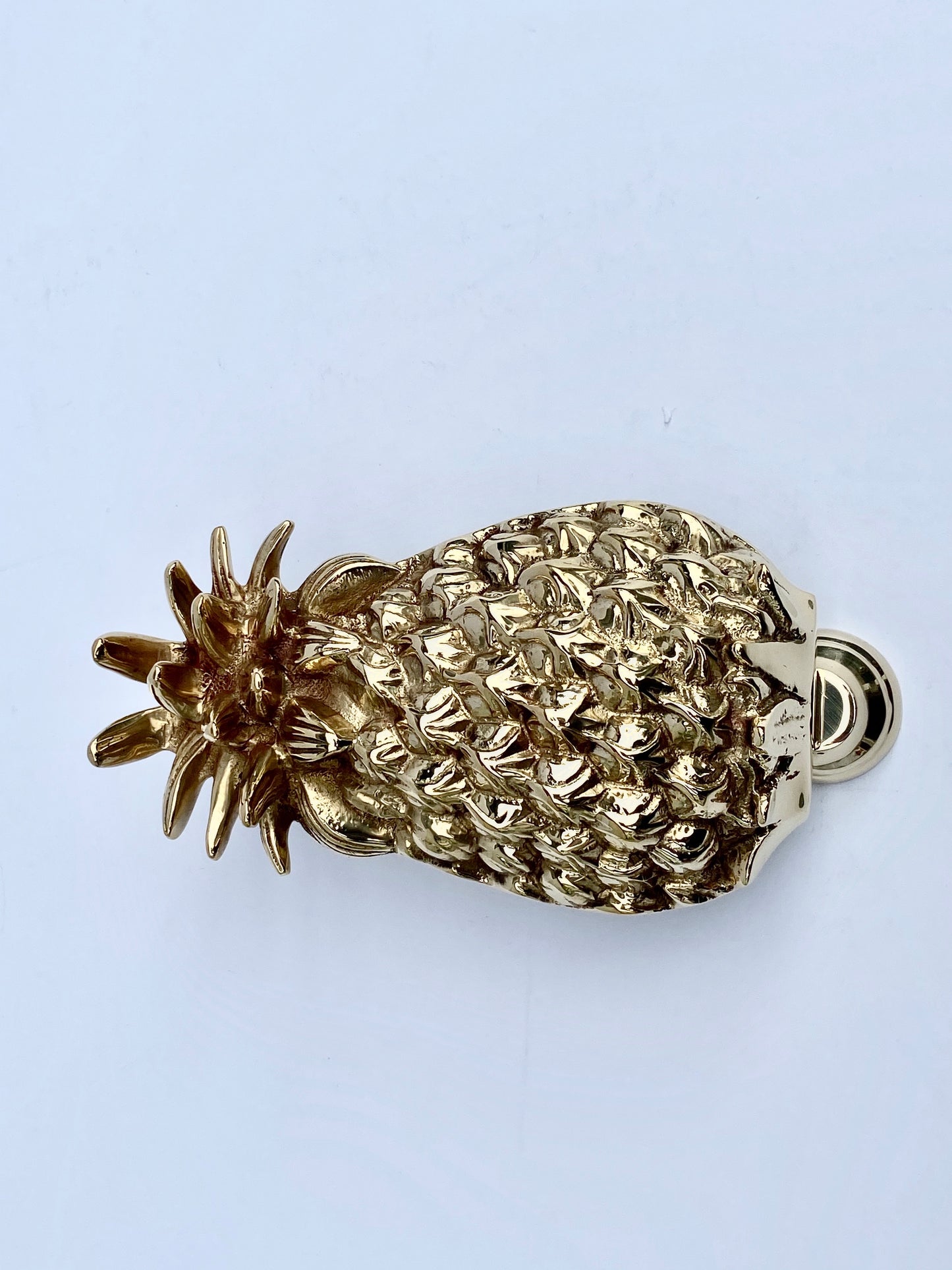 Large Pineapple Door Knocker - Polished Brass Gold Finish